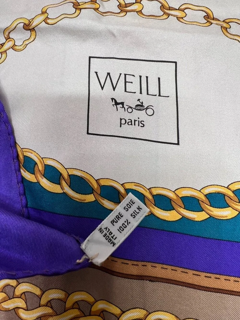 VGT Weill Paris Scarf Shawl Silk 34